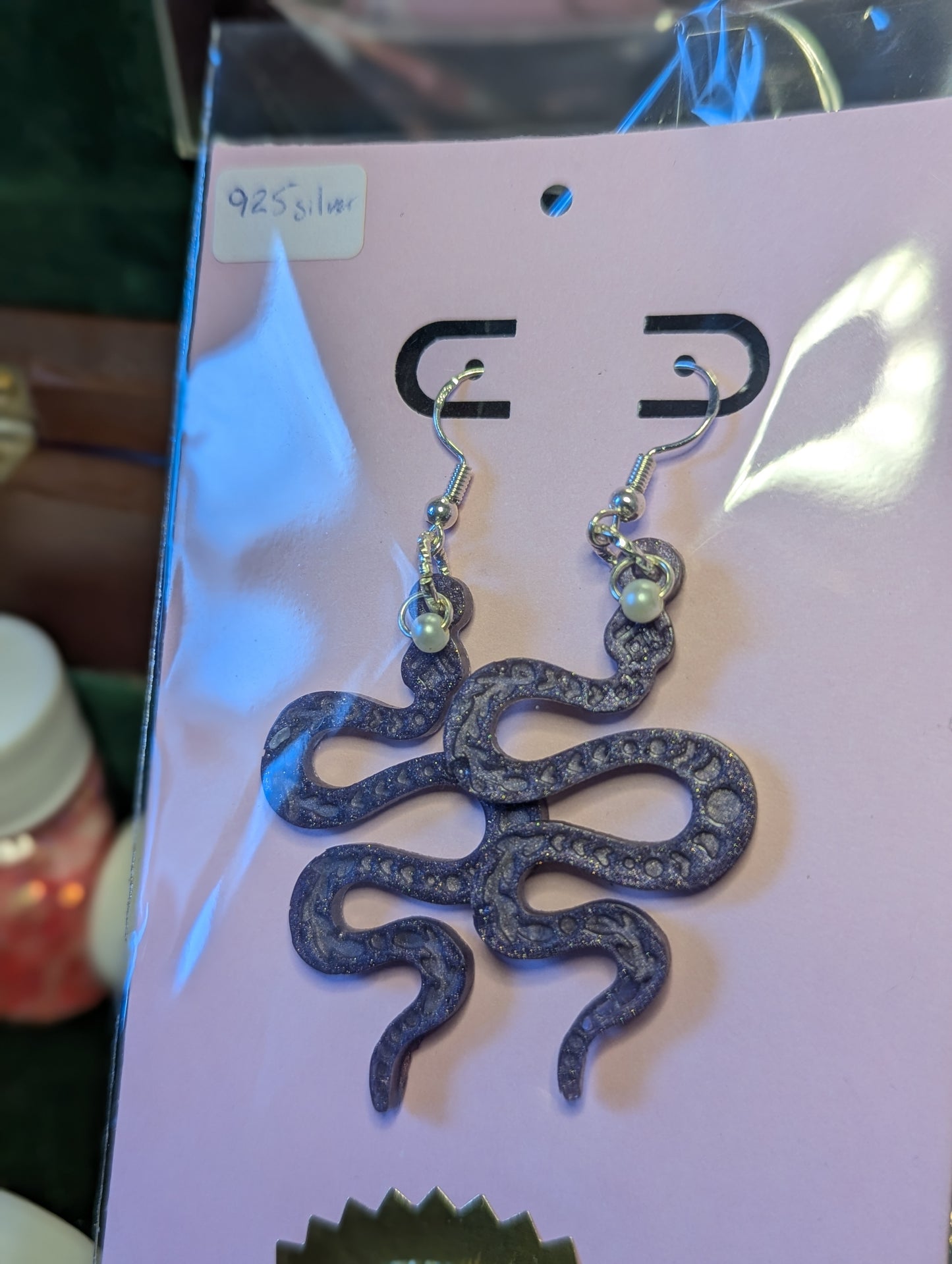 Snakes on a Pearl - Sterling Silver And Earrings