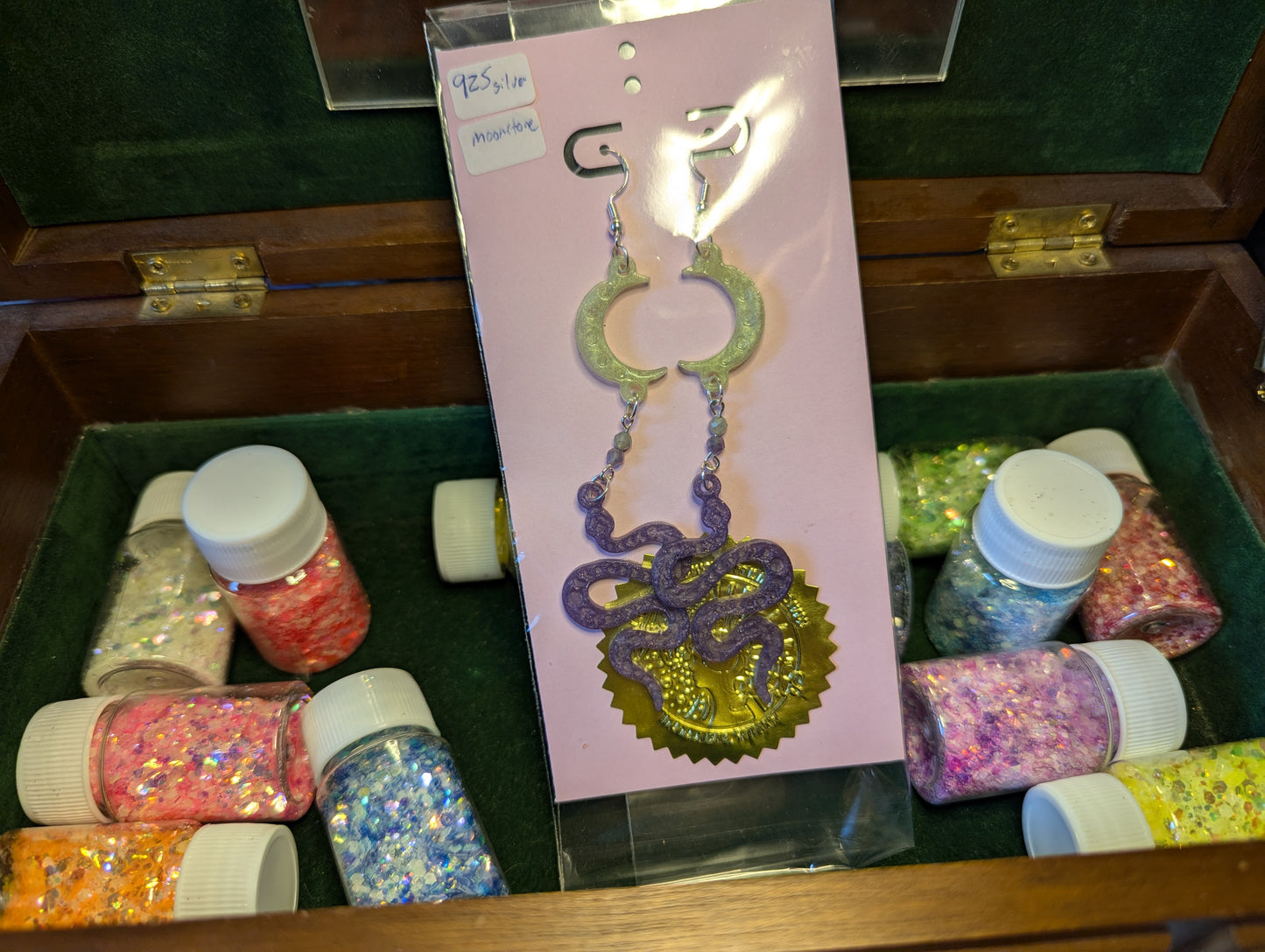 Hung by the Moon - Silver Earrings