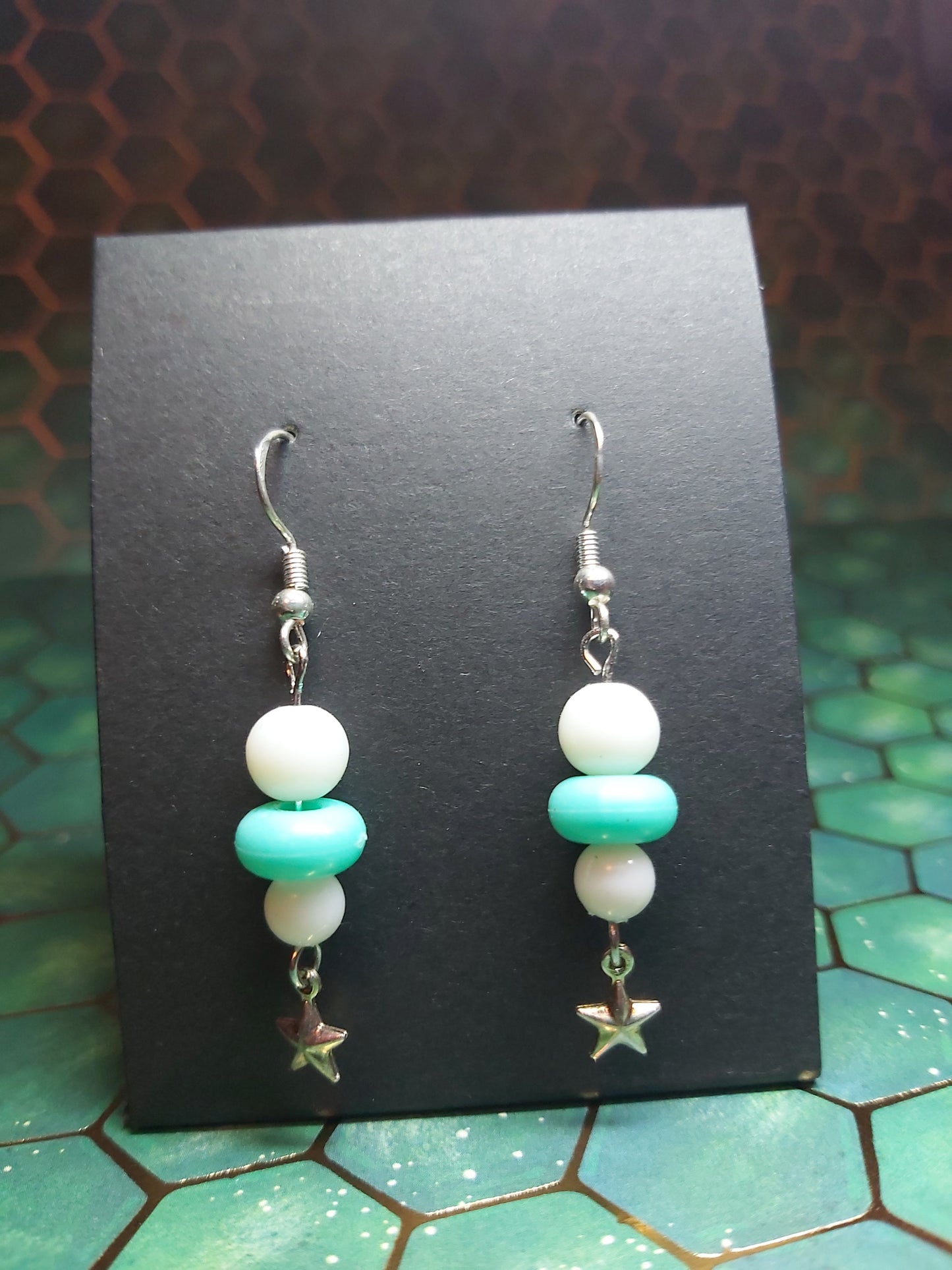 Sterling, silver, earrings, sterling silver, boho, aqua, white, dangle earrings, event jewlery, gift, shop, gifts, giftshop, Thunder Bay, artfelt, art, handmade, unique, Hooks, beautiful, unique, jewlery, 925 925silver, rings
