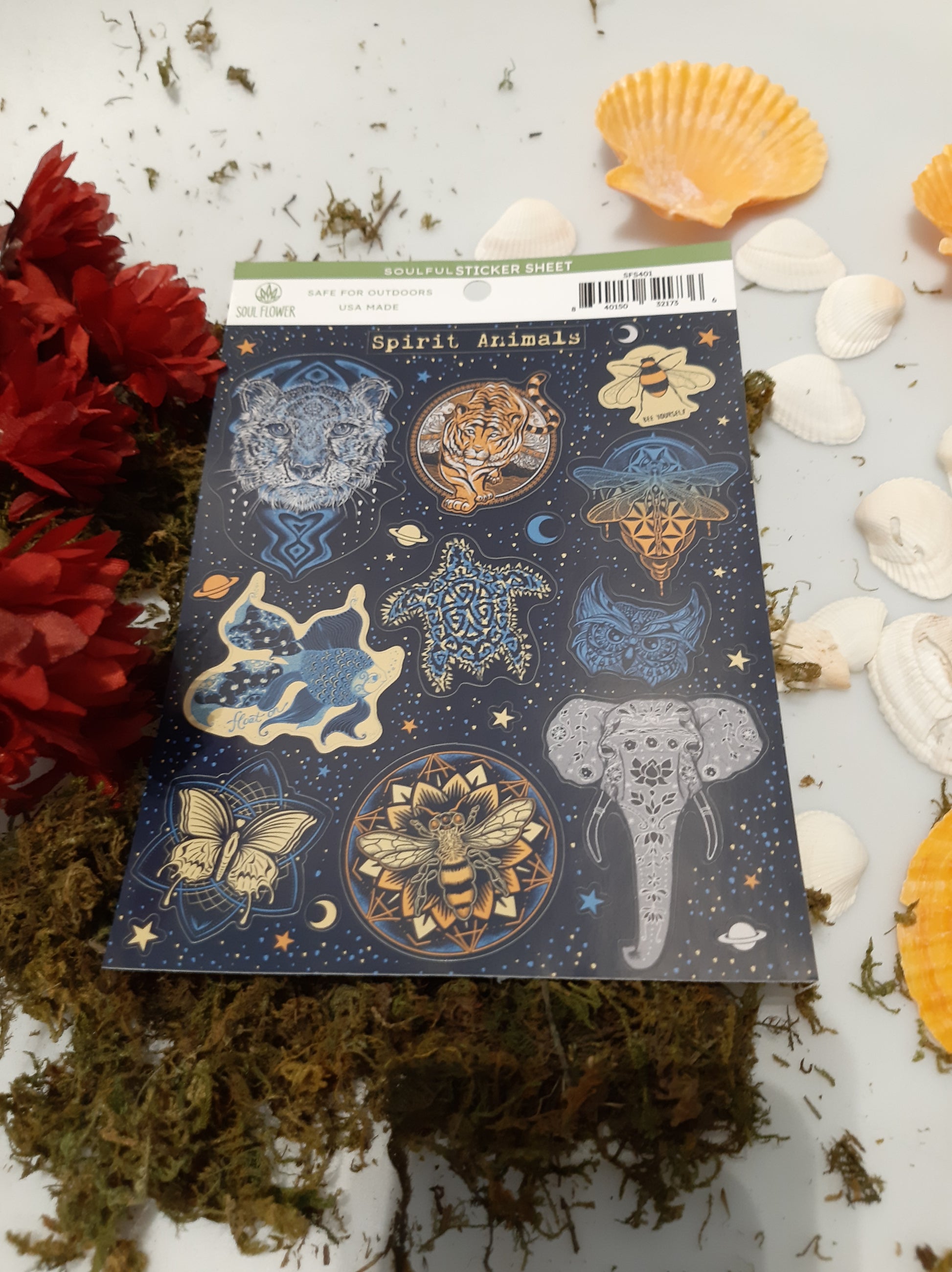 Vinyl Sticker Waterproof Indoor Outdoor Canada Canadian Shop Northern Ontario Art Stickers Stickersheet sheet binder locker waterbottle bike vehicle durable mothers fathers day gift spirit animals animal tiger elephant butterfly bee fish turtle tortoise moon stars love 