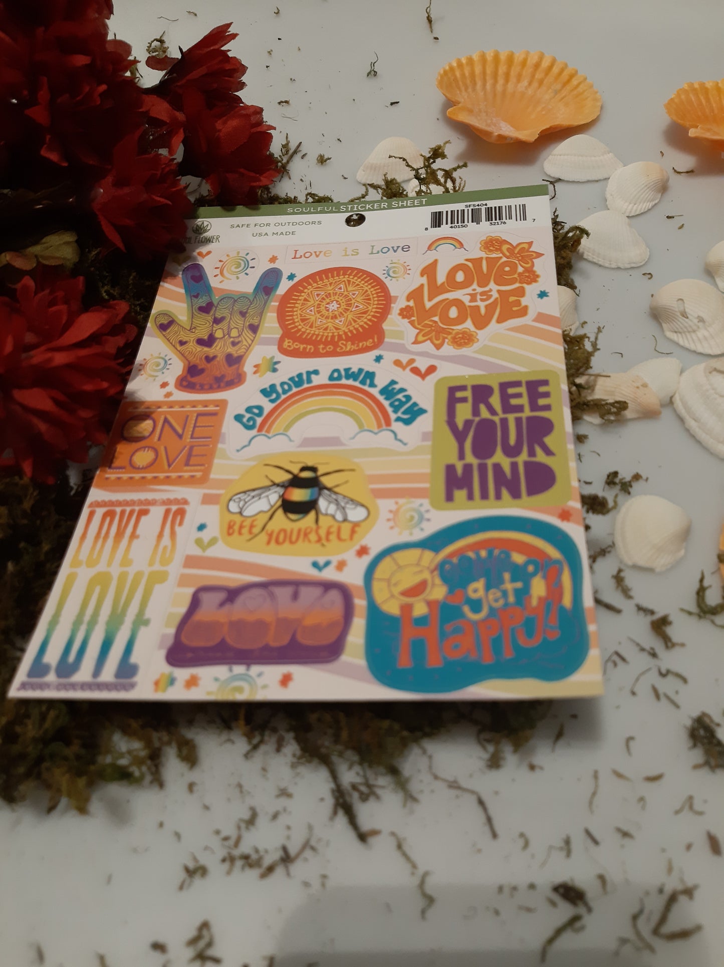 Vinyl Sticker Waterproof Indoor Outdoor Canada Canadian Shop Northern Ontario Art Stickers Stickersheet sheet binder locker waterbottle bike vehicle durable love loveislove pride freedom rainbow mothers day gift