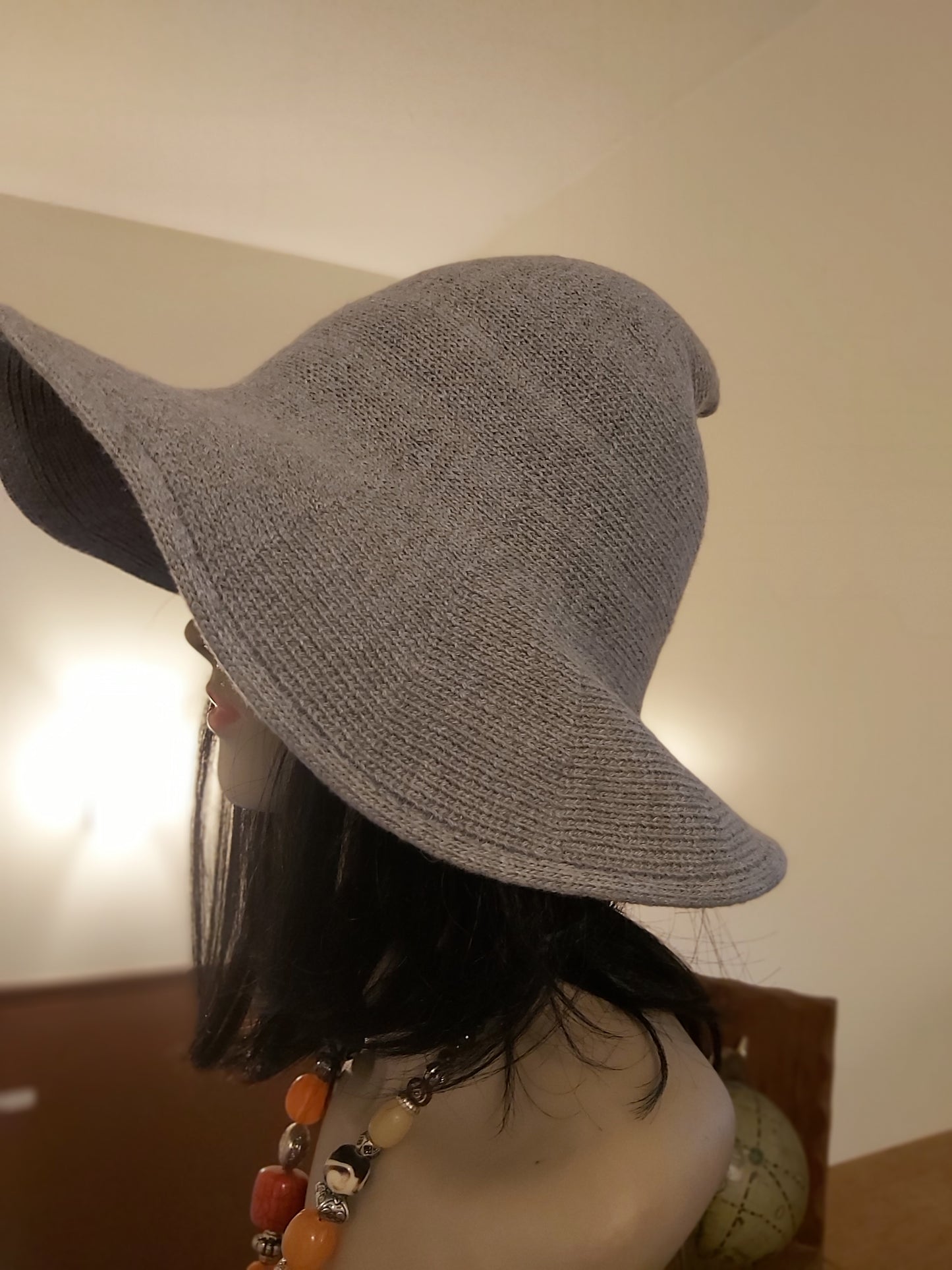 Wool, Witch, Hat, Witch Hat, Halloween, Canada, Canadian, warm, fall, winter, clothing , accessories, Witchy, red, Grey, Black, cool beige, everyday wear, costume, high quality