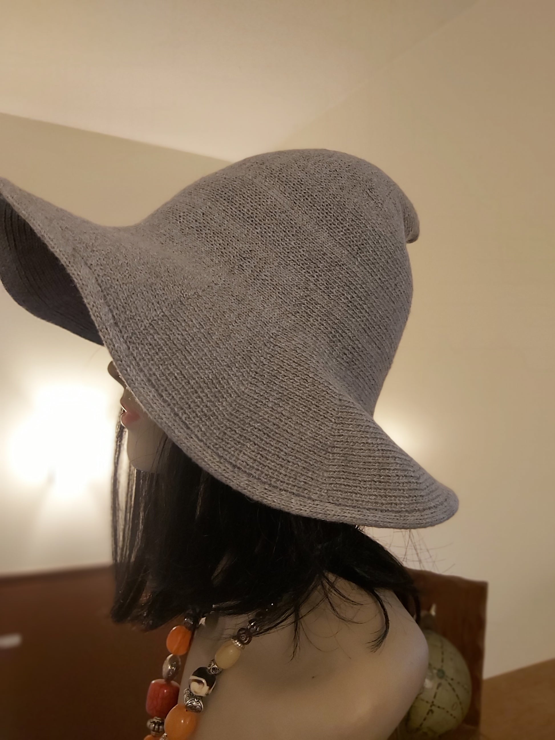 Wool, Witch, Hat, Witch Hat, Halloween, Canada, Canadian, warm, fall, winter, clothing , accessories, Witchy, red, Grey, Black, cool beige, everyday wear, costume, high quality