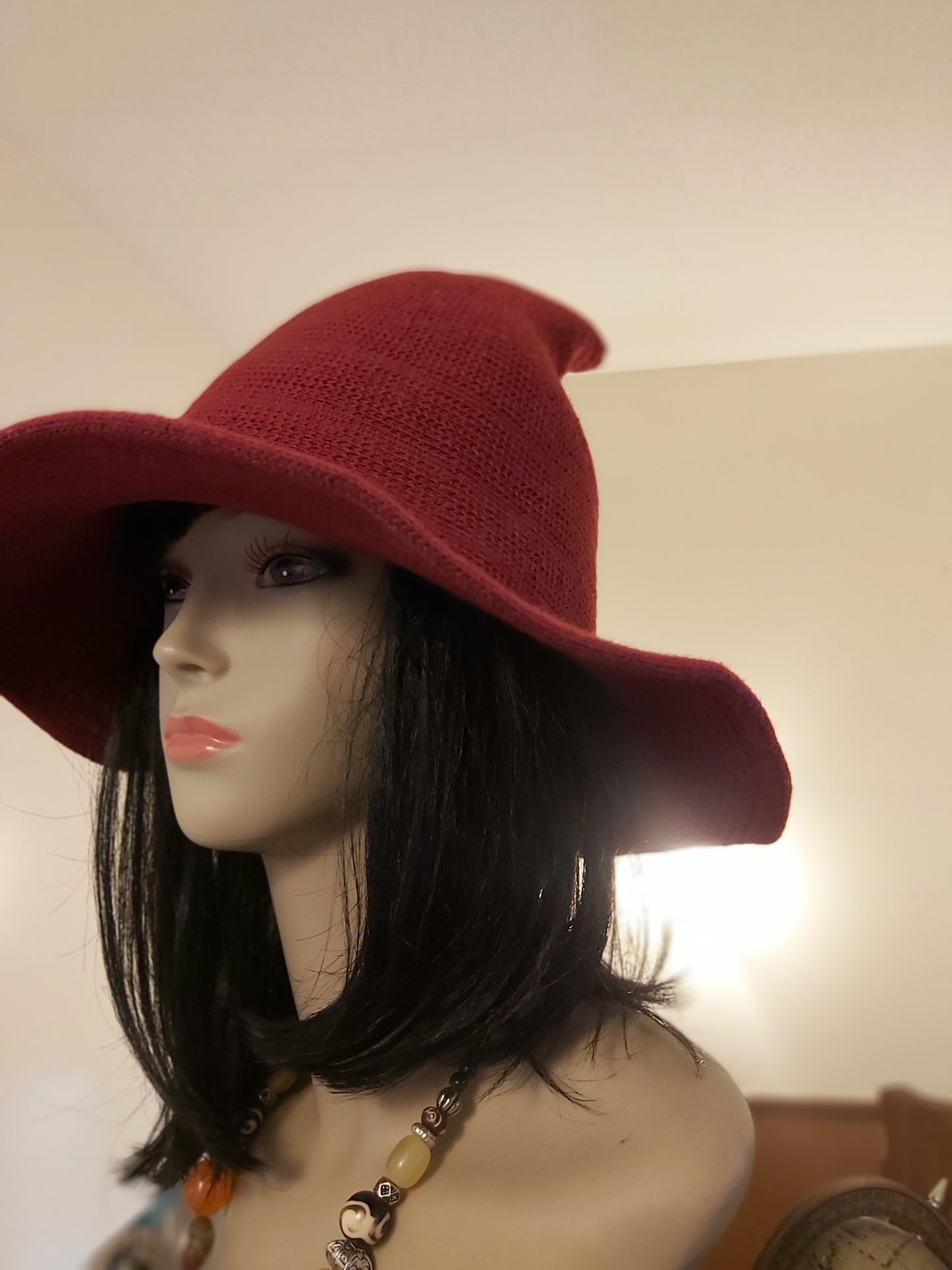 Wool, Witch, Hat, Witch Hat, Halloween, Canada, Canadian, warm, fall, winter, clothing , accessories, Witchy, red, Grey, Black, cool beige, everyday wear, costume, high quality