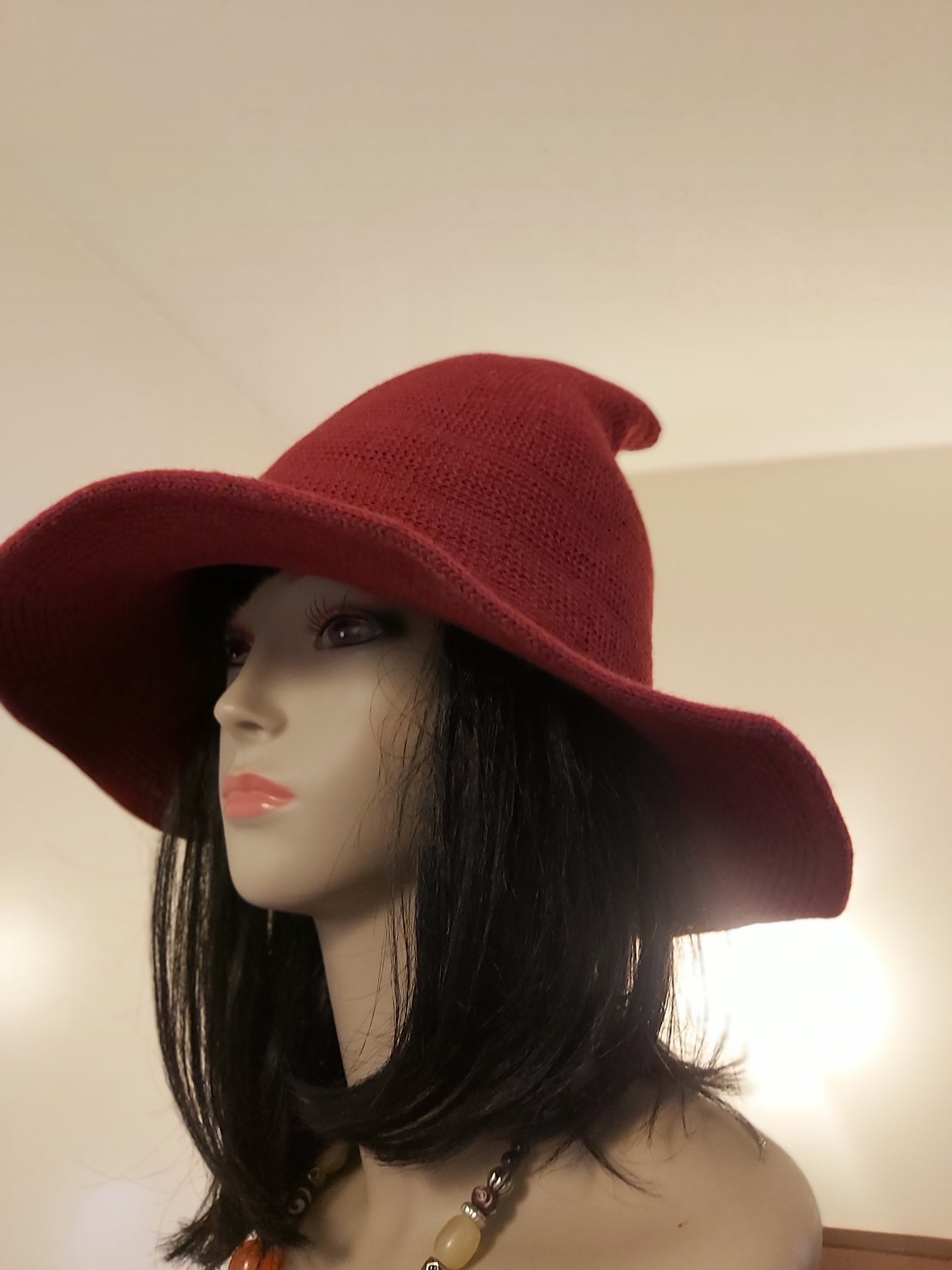 Wool, Witch, Hat, Witch Hat, Halloween, Canada, Canadian, warm, fall, winter, clothing , accessories, Witchy, red, Grey, Black, cool beige, everyday wear, costume, high quality