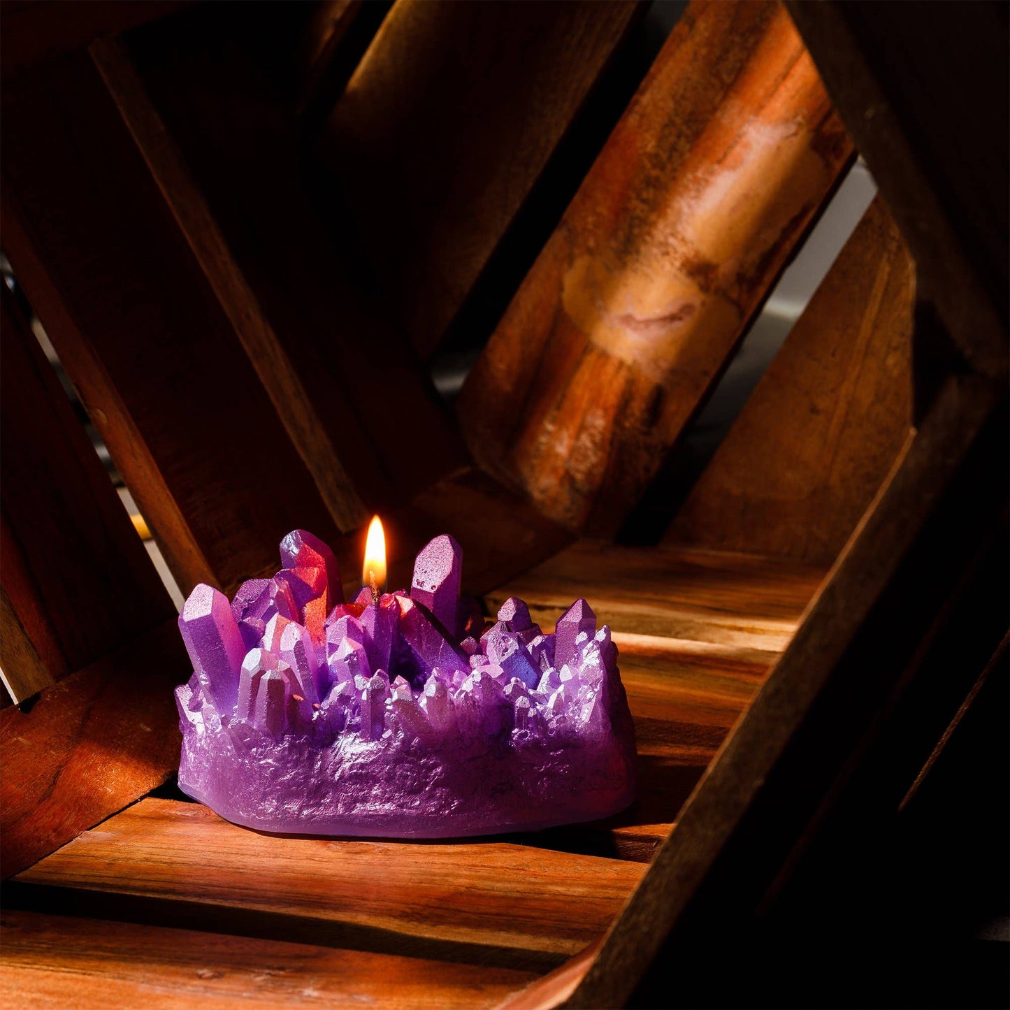 Aura Quartz Crystal Candle