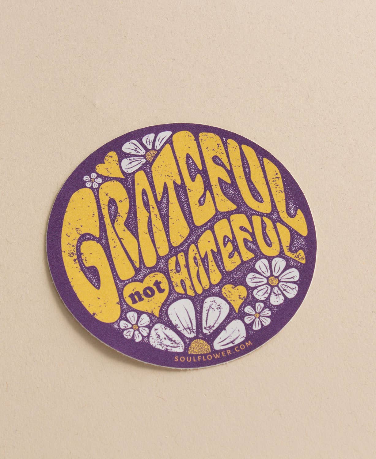 Grateful Not Hateful Sticker - Boho Hippie Stickers