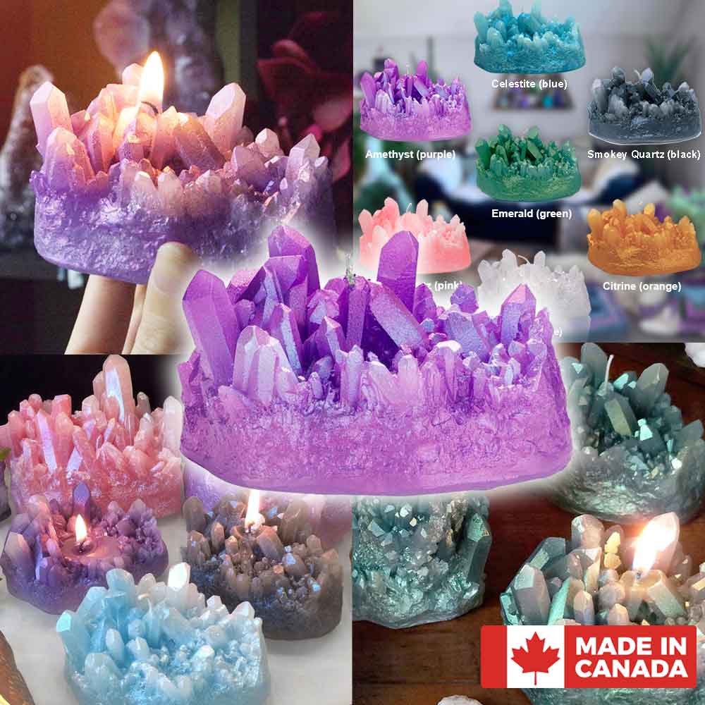 Aura Quartz Crystal Candle