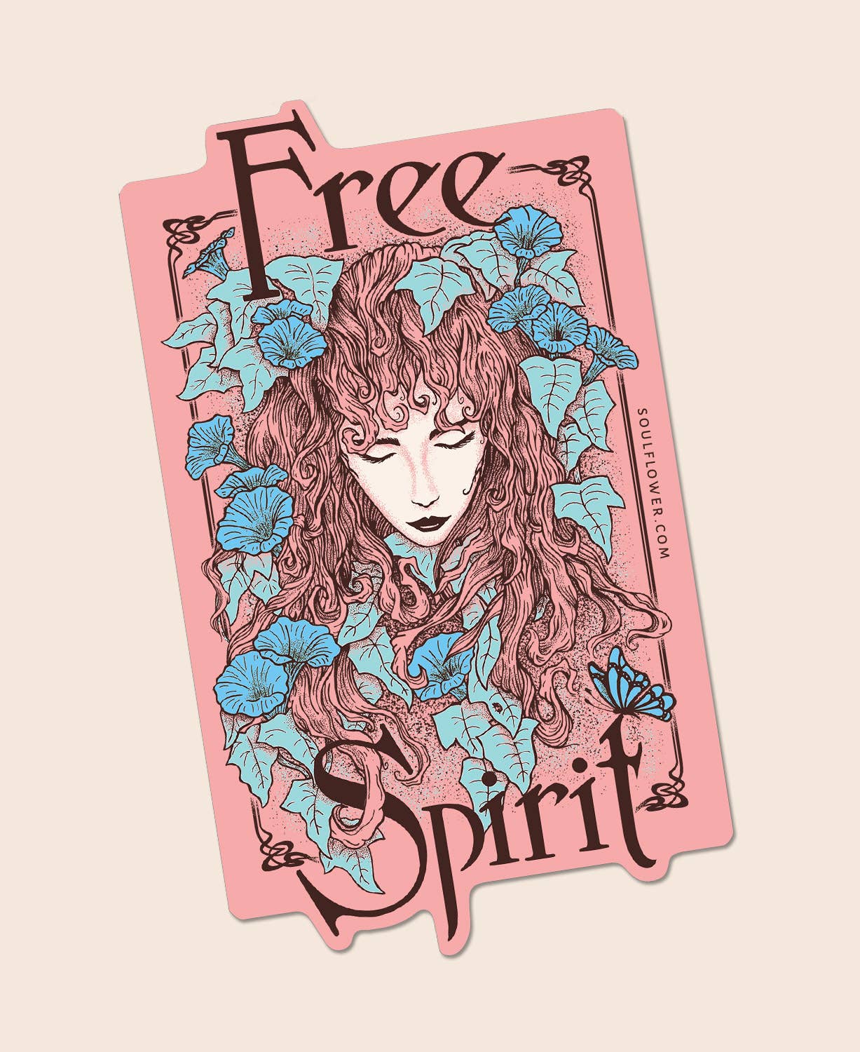Free Spirit Woman Sticker
