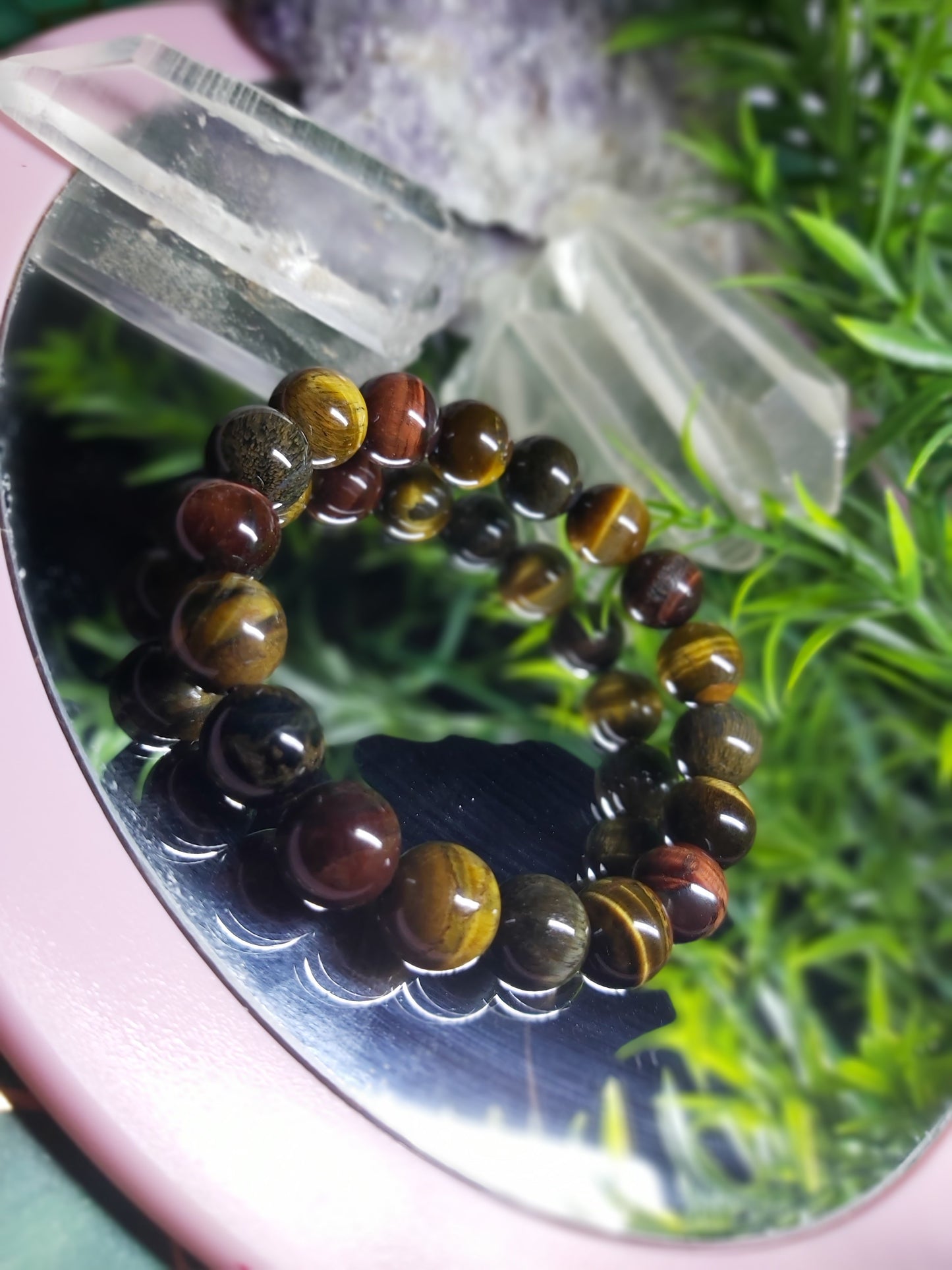 Bracelet, bead, bracelet, gifts, gift, shop, unique, handmade, hand, made, giftshop, Thunder Bay, thunderbay, Ontario, spirituality, spiritual, gift set, brown, red, blue, tiger eye, tigereye, tiger, eye, 8mm, beaded, gemstone, semiprecious, semi, precious
