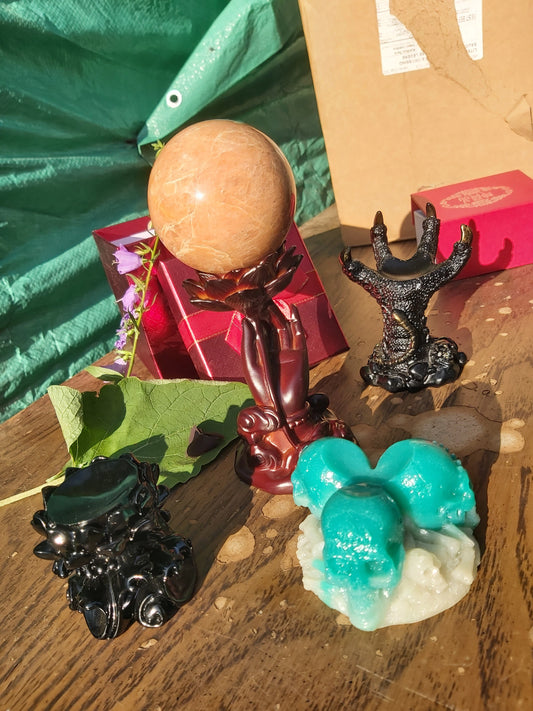 Sphere stand, Sphere, crystal ball, crystal, ball, stand, Novelty, medium, large, skeleton, glow in the dark, resin, unique, gifts, giftshop, gift, shop, Canada, Canadian, friends, witch, witches, him, her, teens, kids, crystal lovers, sale 