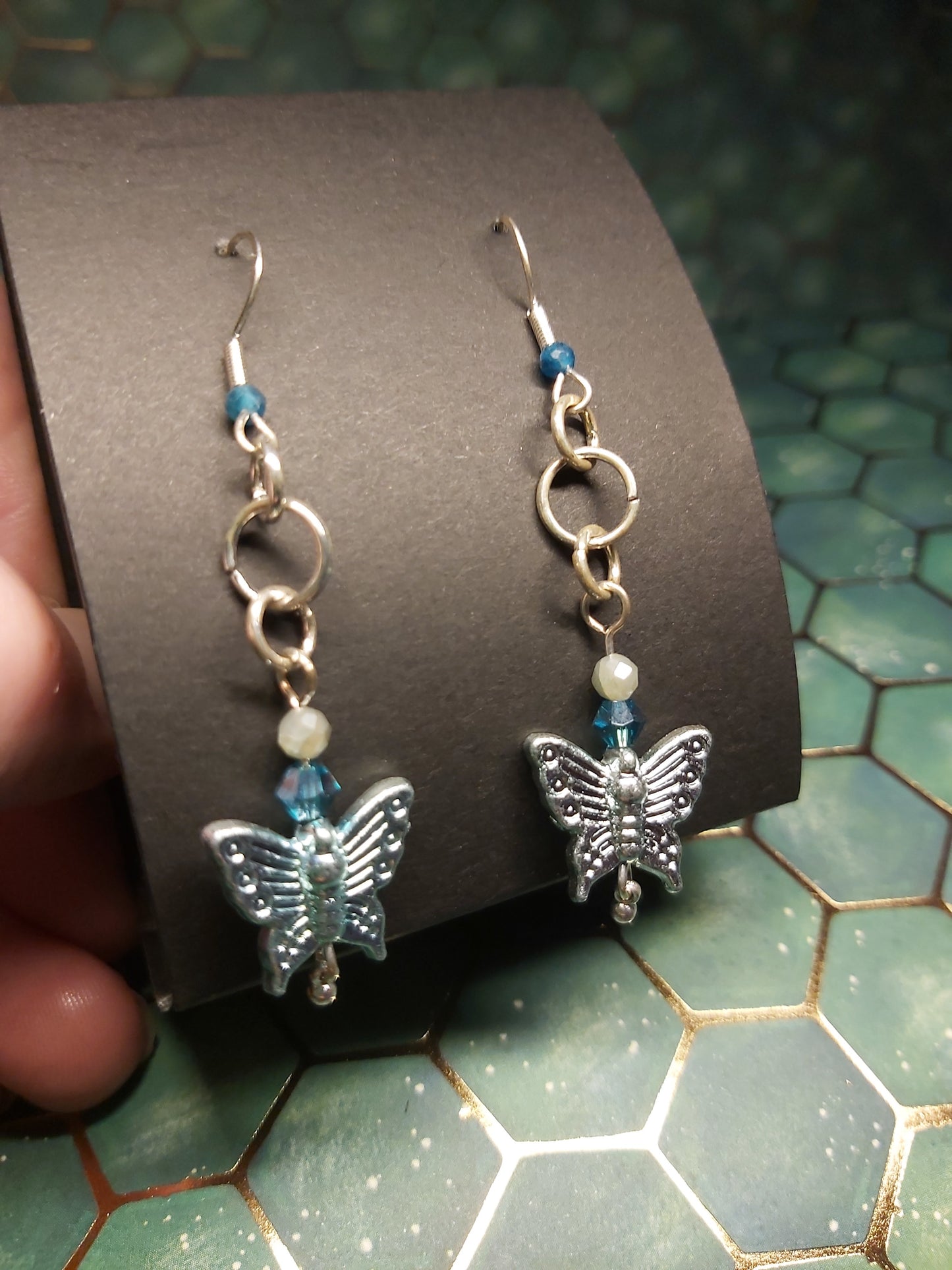 Sterling, silver, earrings, sterling silver, boho, blue, butterfly, butterflies, dangle earrings, event  jewlery, gift, shop, gifts, giftshop, Thunder Bay, artfelt, art, handmade, unique, Hooks, beautiful, unique, jewlery, 925  925silver, moonstone, apatite 